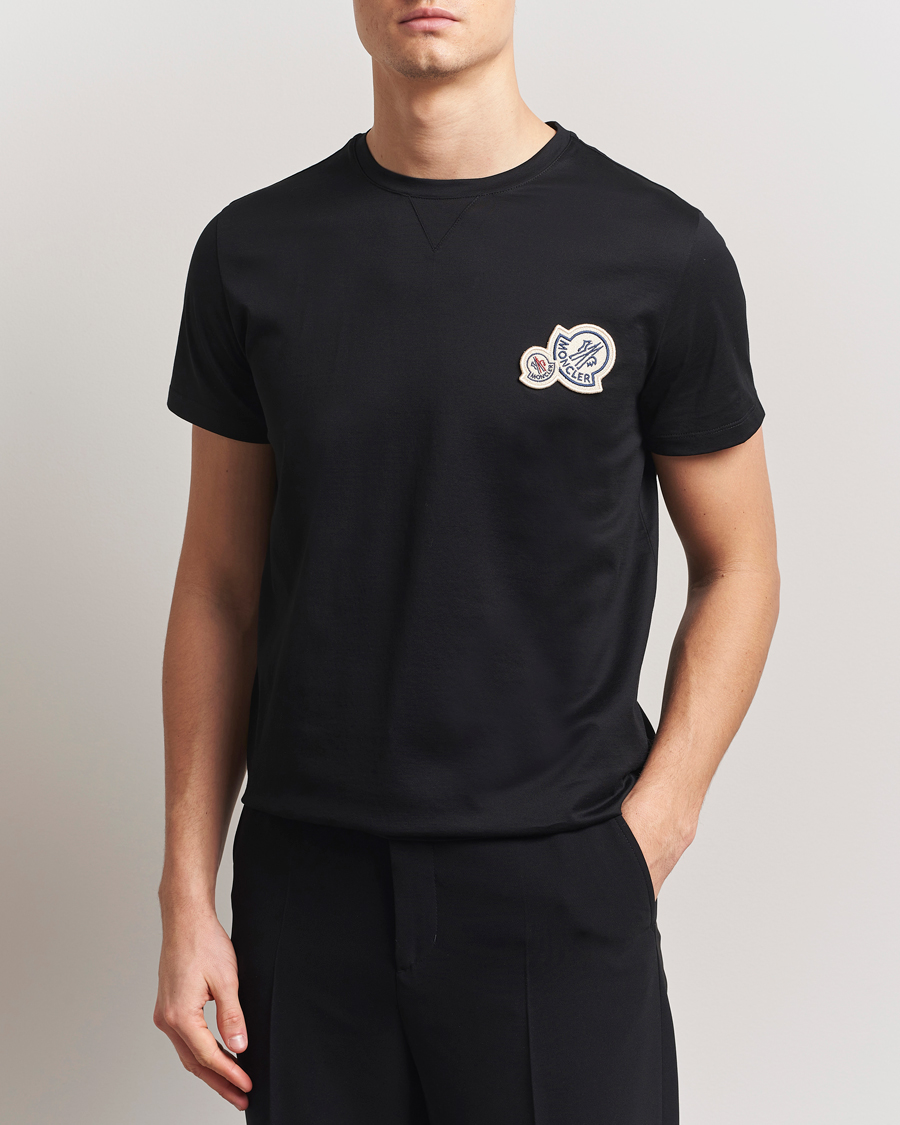 Herren | T-Shirts | Moncler | Double Logo T-Shirt Black