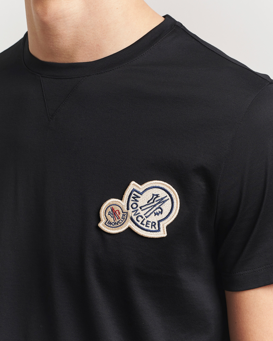 Herren | T-Shirts | Moncler | Double Logo T-Shirt Black