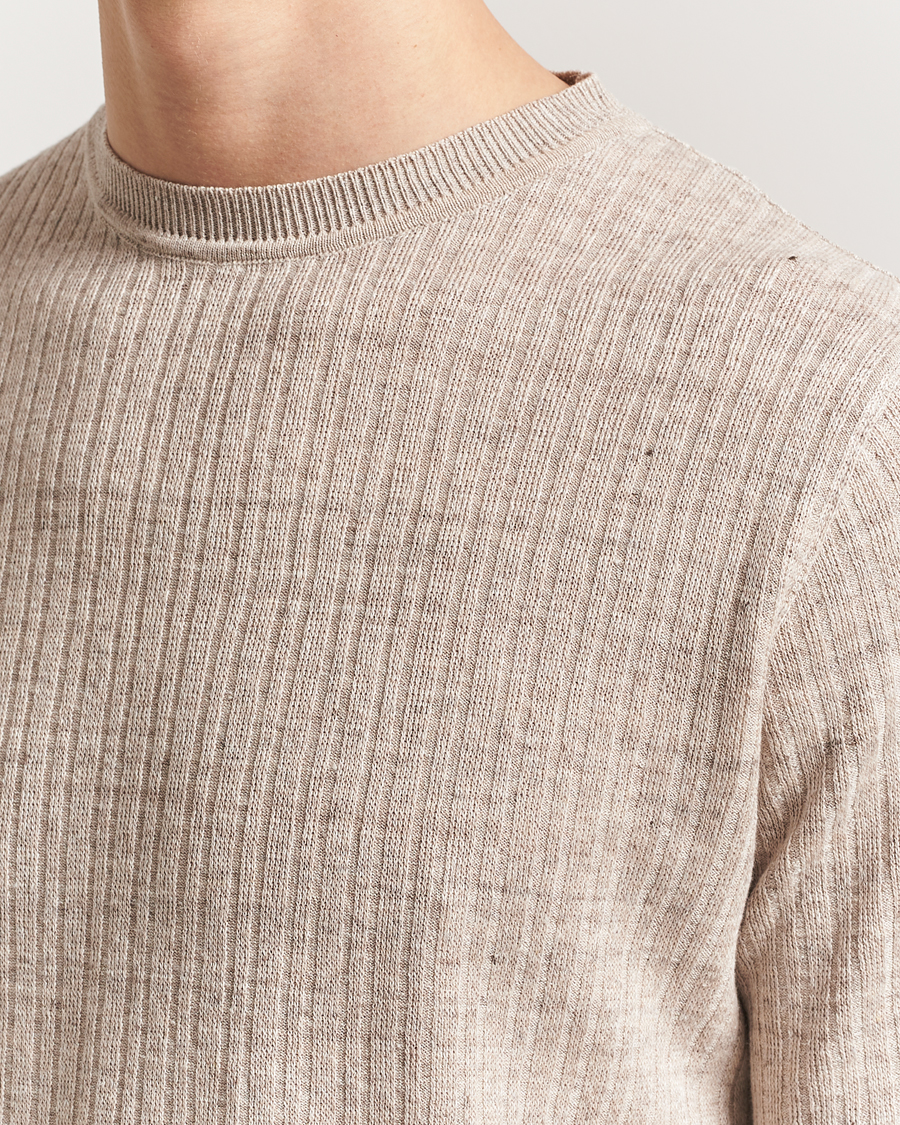 Herren | T-Shirts | Lardini | Knitted Linen/Cotton T-Shirt Beige