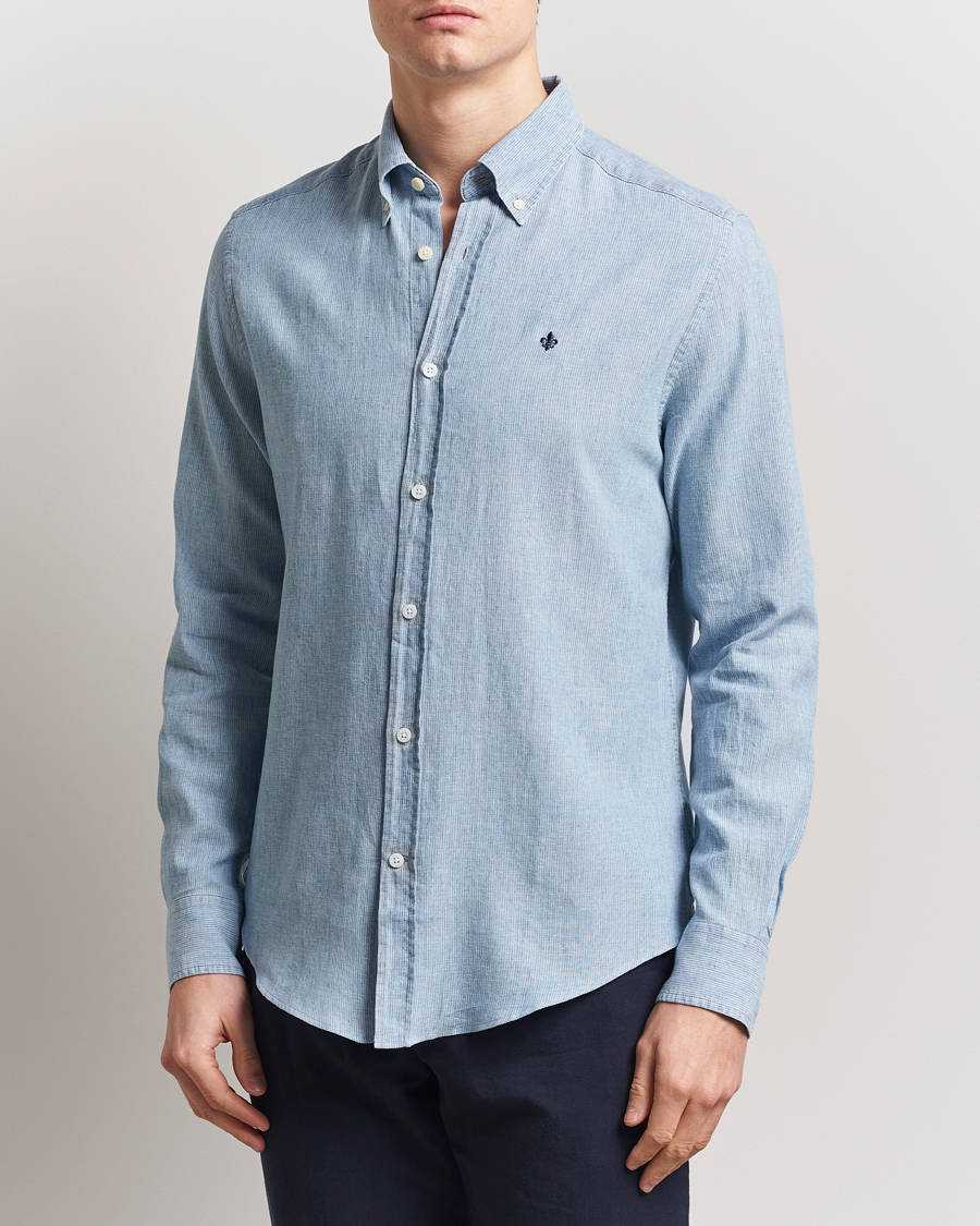 Herren | Hemden | Morris | Linen Indigo Shirt Light Blue