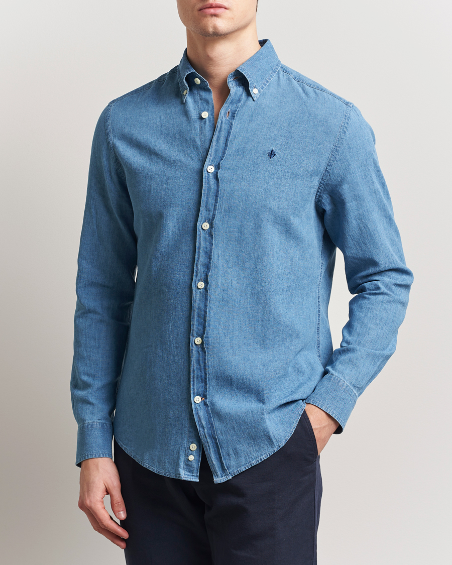 Herren | Hemden | Morris | Linen Indigo Shirt Dark Blue