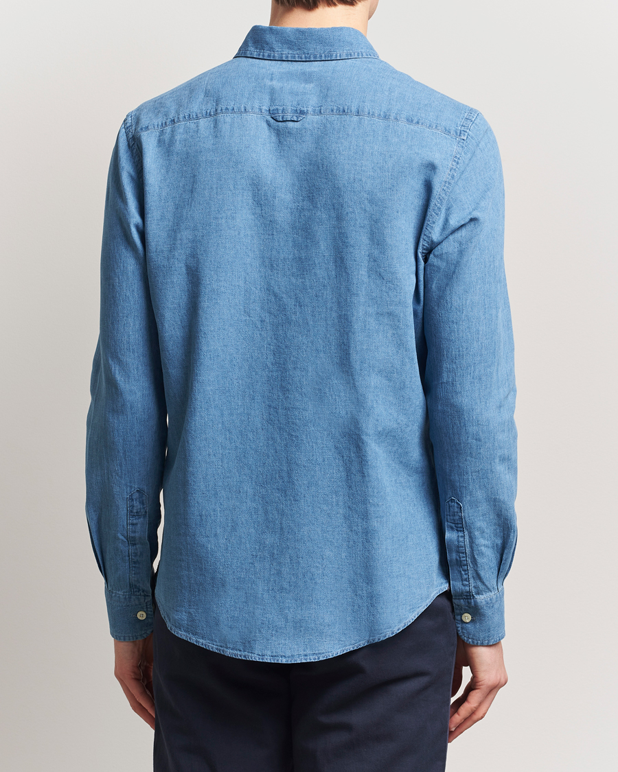 Herren | Hemden | Morris | Linen Indigo Shirt Dark Blue