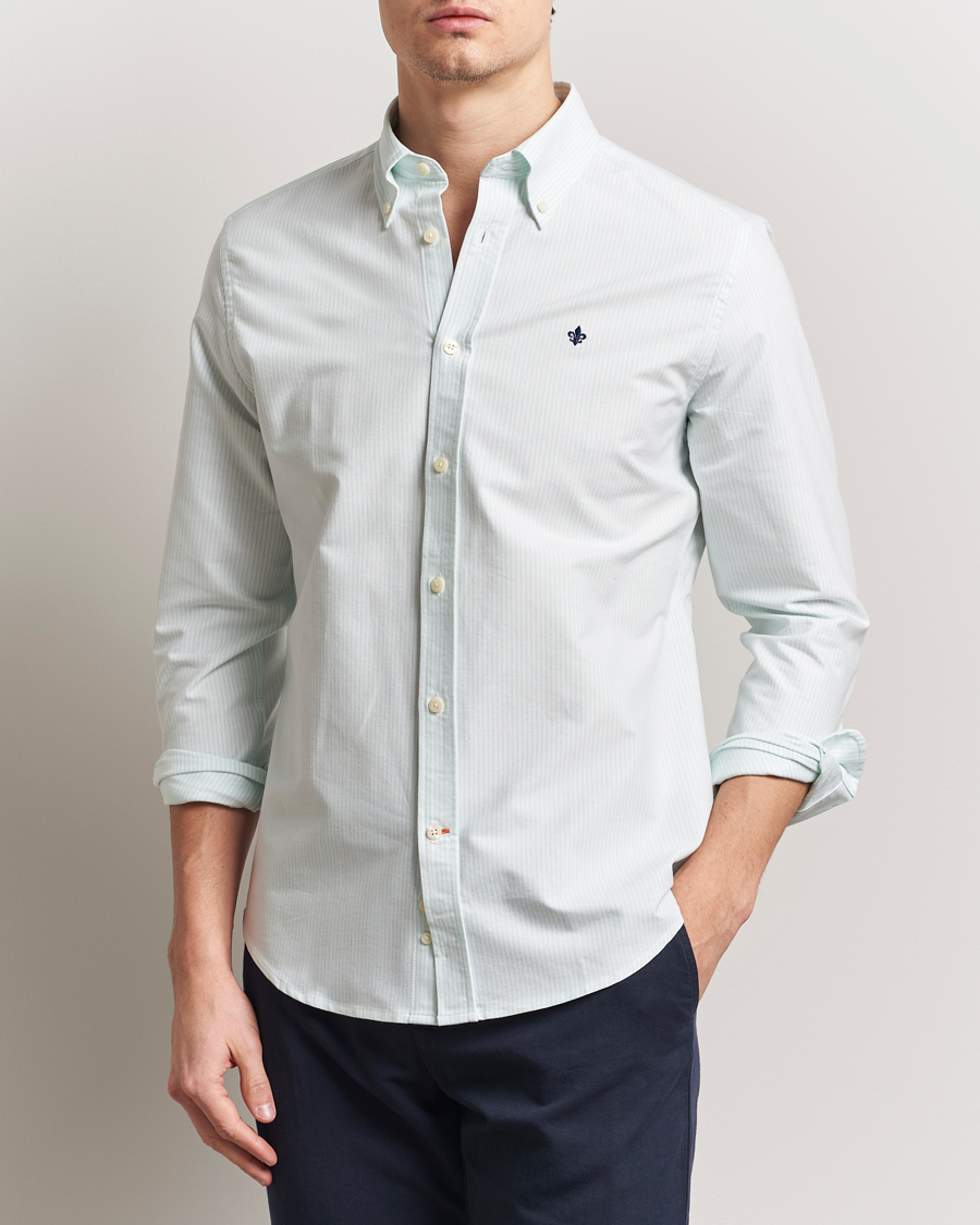 Herren | Hemden | Morris | Douglas Striped Oxford Green
