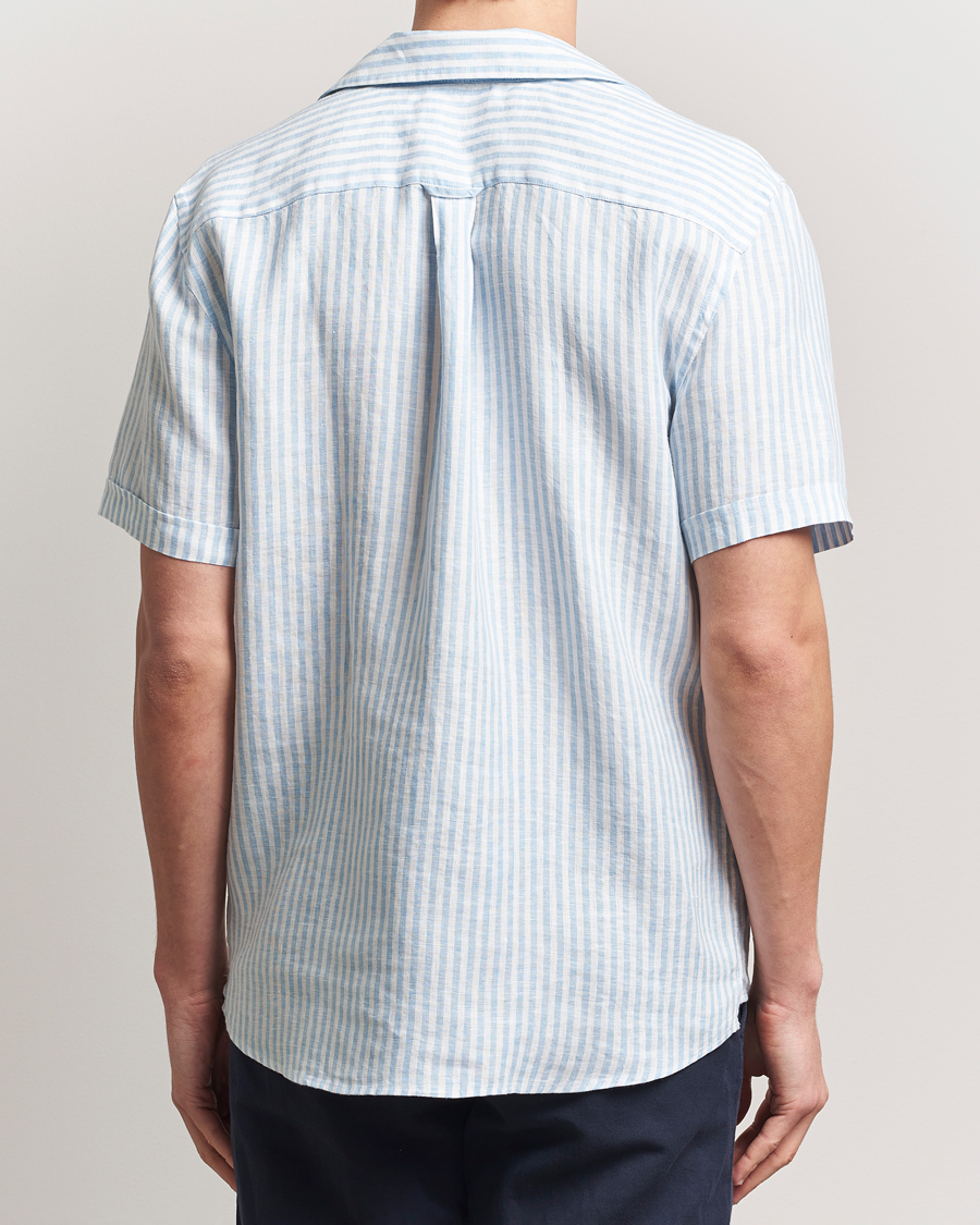 Herren | Hemden | Morris | Resort Linen Shirt Blue