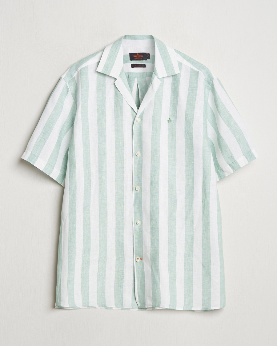 Herren | Hemden | Morris | Resort Linen Shirt Green