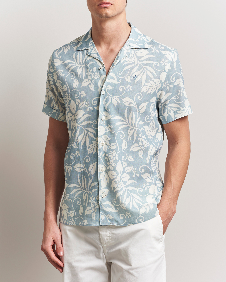 Herren | Hemden | Morris | Tropical Short Sleeve Shirt Blue