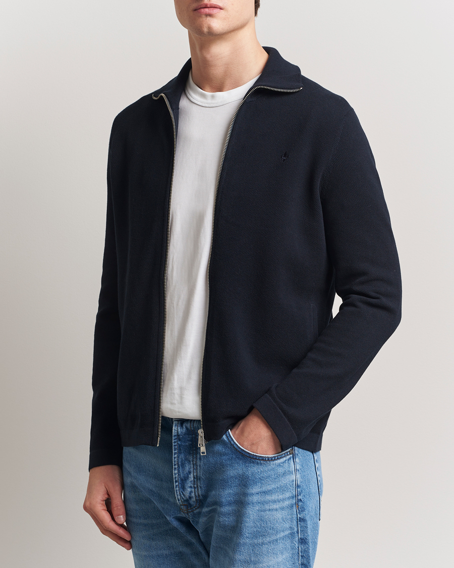 Herren | Pullover | Morris | Jake Zip Cardigan Dark Blue