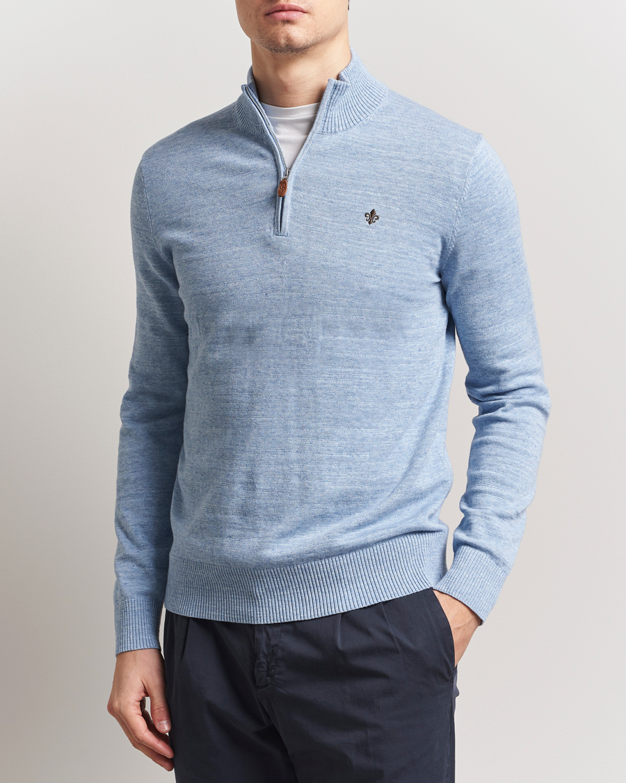 Herren | Pullover | Morris | Randall Half Zip Light Blue