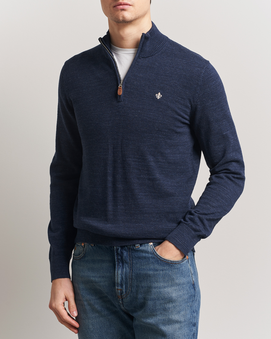 Herren | Pullover | Morris | Randall Half Zip Dark Blue