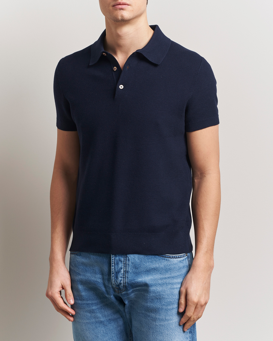 Herren | Poloshirts | Morris | Walter Knitted Polo Navy