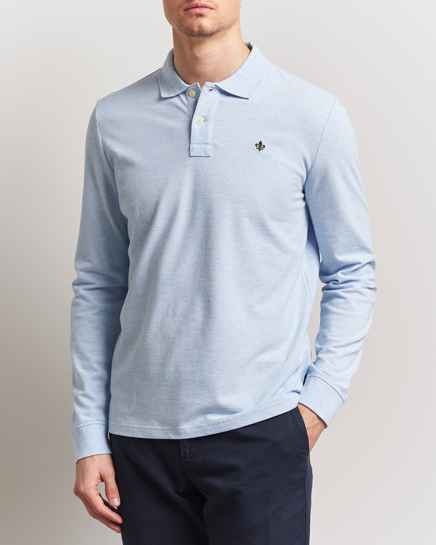Herren | Pullover | Morris | Camden Long Sleeve Pique Light Blue