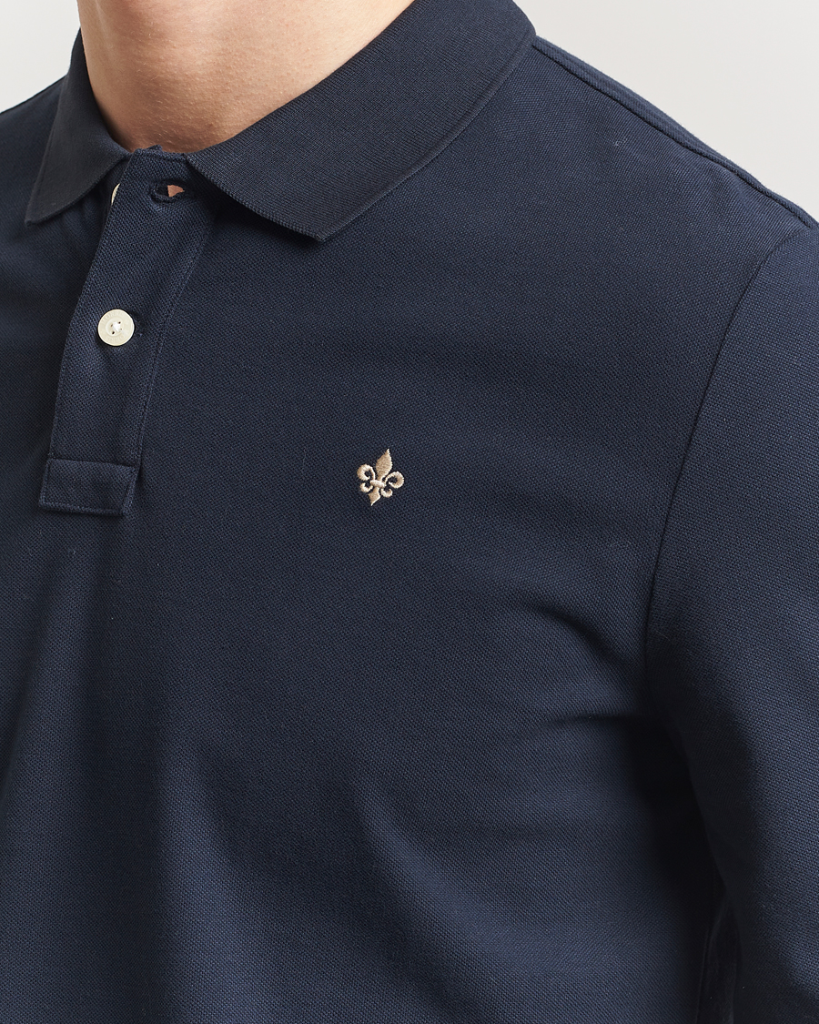 Herren | Poloshirts | Morris | Camden Long Sleeve Pique Dark Blue