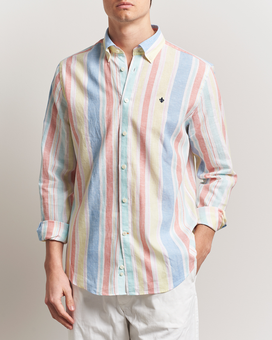 Herren | Hemden | Morris | Happy Linen Striped Shirt Yellow