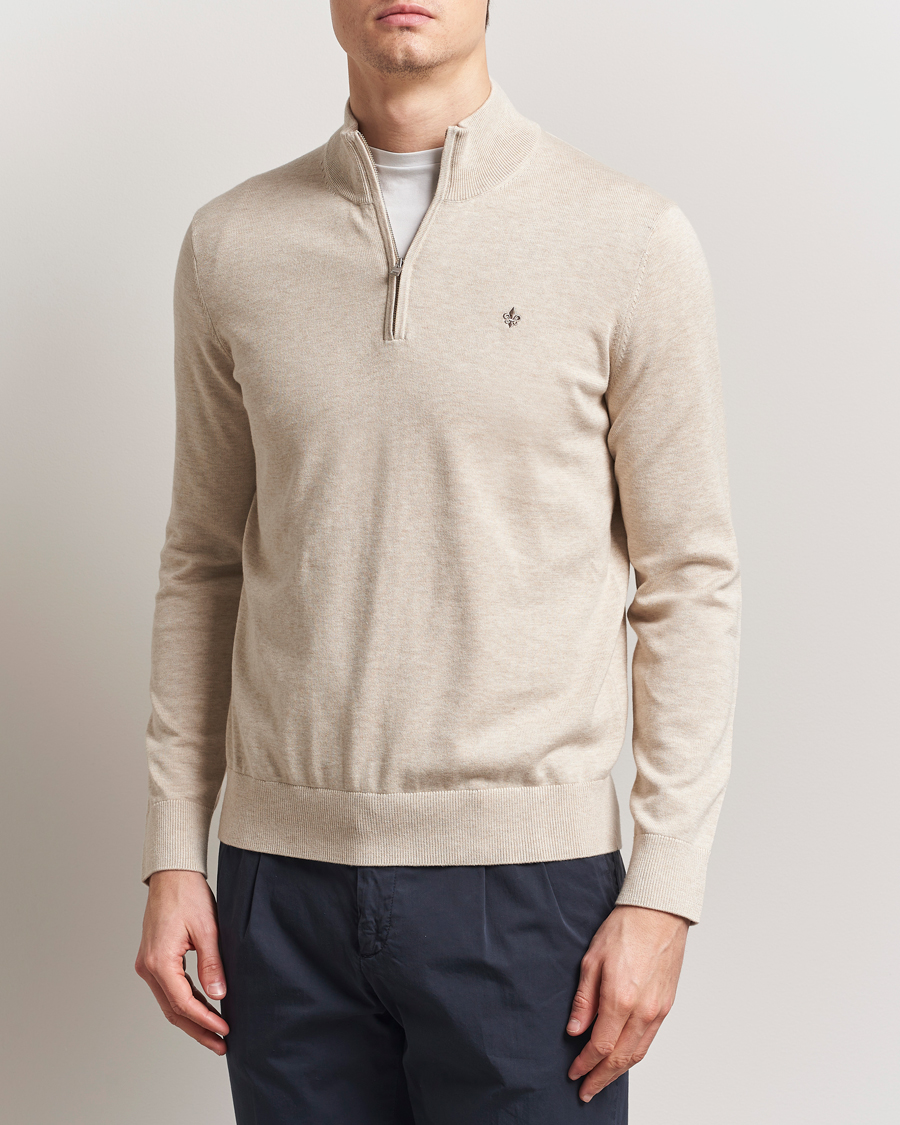 Herren | Pullover | Morris | Riley Cotton Half Zip Khaki