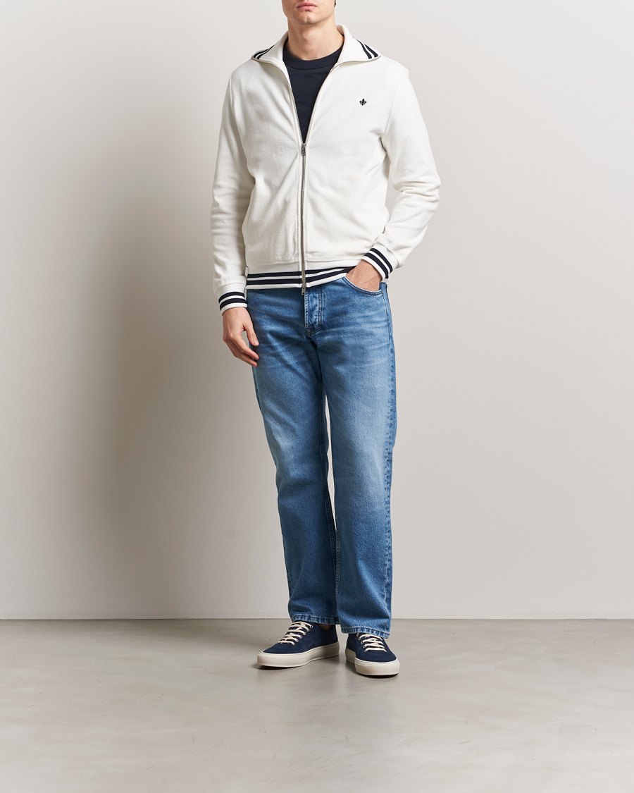 Herren | Pullover | Morris | Reedford Terry Zip Cardigan Off White