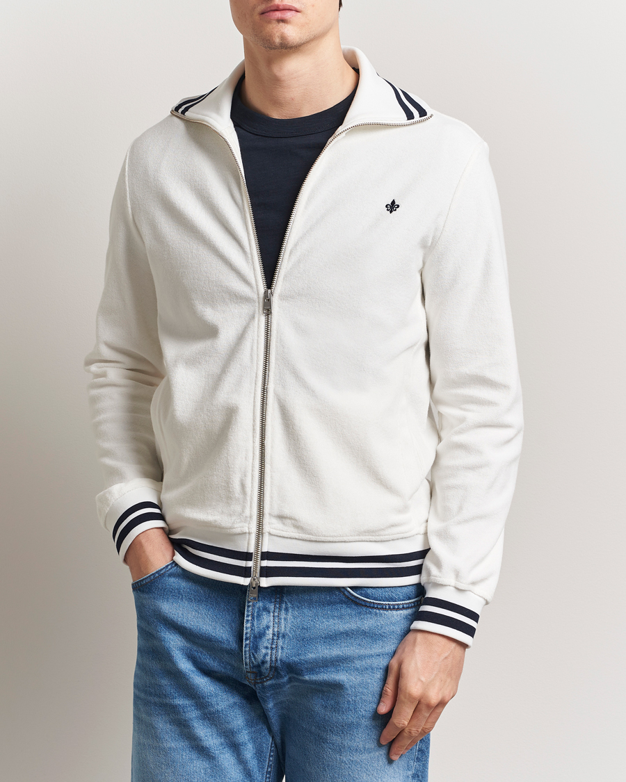 Herren | Pullover | Morris | Reedford Terry Zip Cardigan Off White