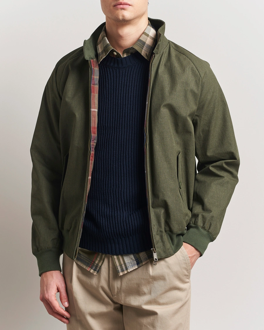 Herren | Jacken | Baracuta | Tent Cloth Coated Cotton/Linen G9 Jacket Green