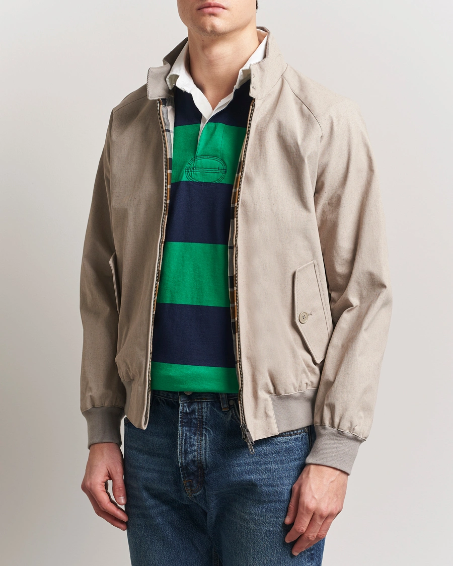 Herren | Jacken | Baracuta | Tent Cloth Coated Cotton/Linen G9 Jacket Beige