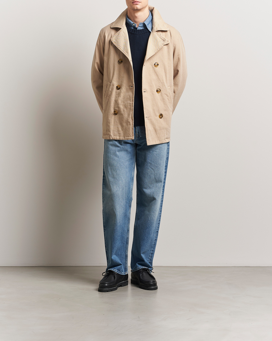 Herren | Jacken | Baracuta | Garment Dyed Canvas Peacoat British Khaki