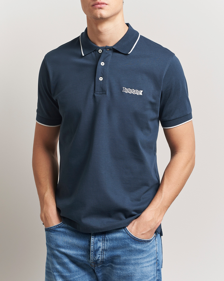 Herren | Poloshirts | Baracuta | Short Sleeve Cotton Jersey Polo Sea Storm