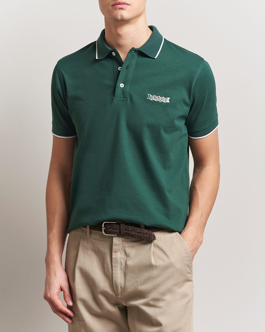 Herren | Poloshirts | Baracuta | Short Sleeve Cotton Jersey Polo Racing Green