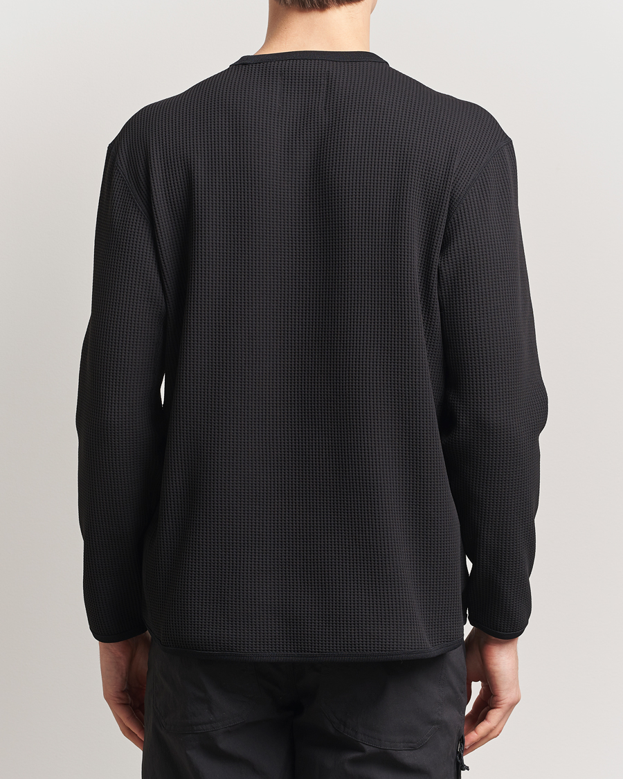 Herren | T-Shirts | Snow Peak | Dry Waffle Long Sleeve T-Shirt Black