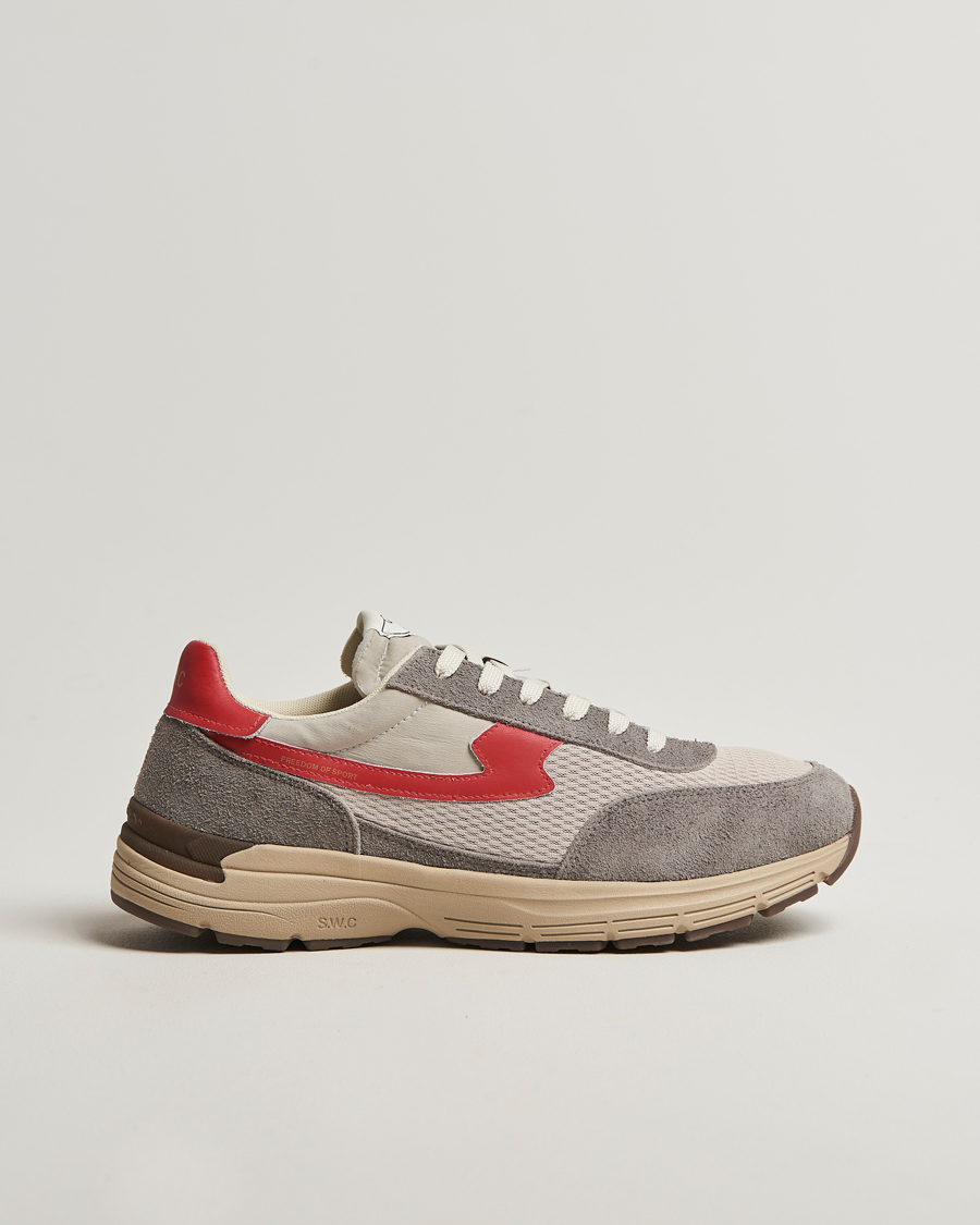 Herren | Sneaker | Stepney Workers Club | Osier S-Strike Geo-Merged Runner Sneaker Grey/Red