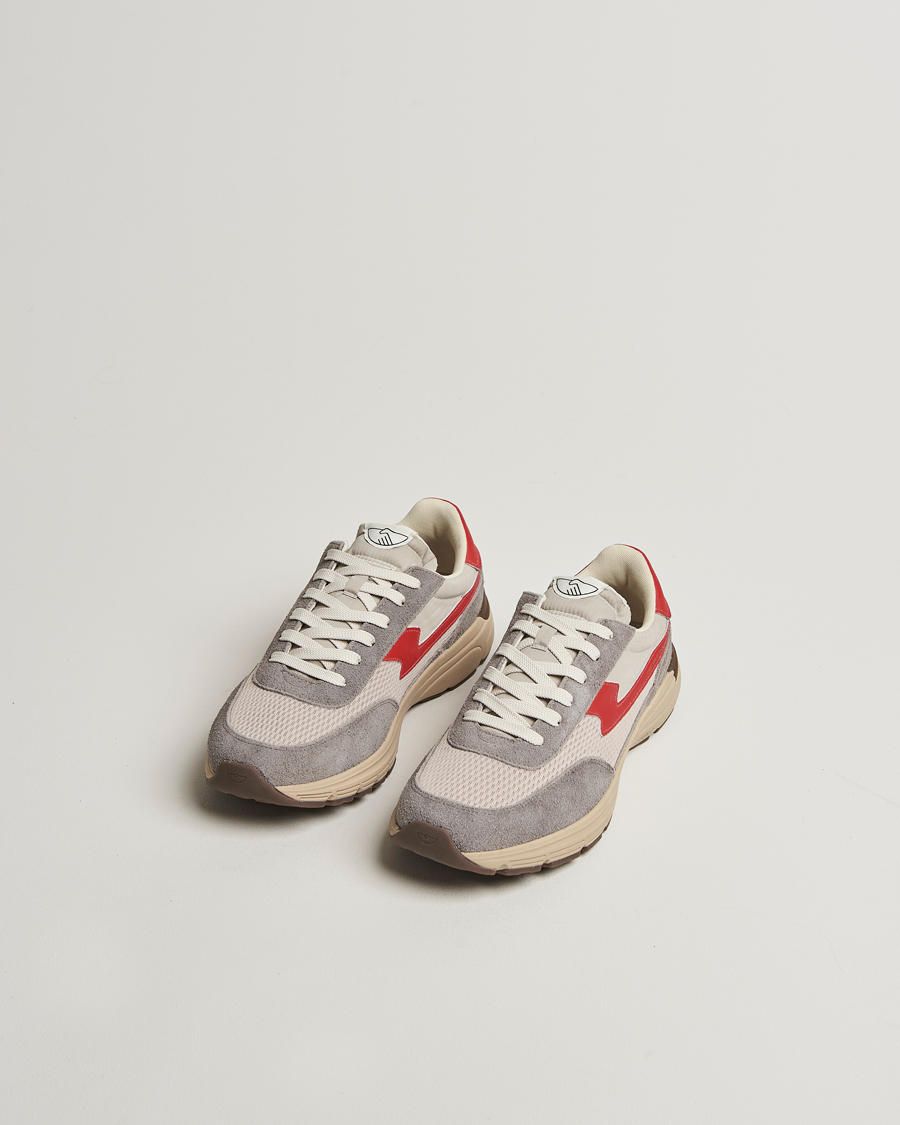 Herren | Sneaker | Stepney Workers Club | Osier S-Strike Geo-Merged Runner Sneaker Grey/Red