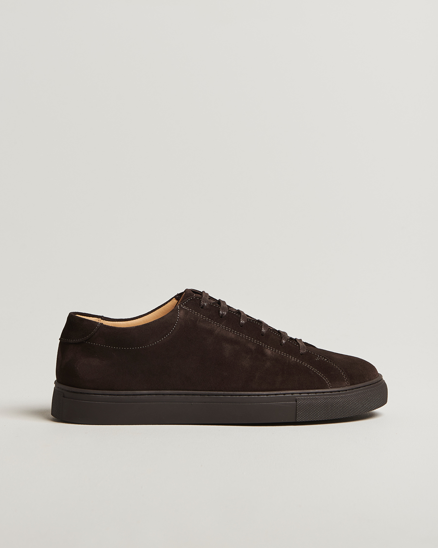 Herren | Sneaker | Myrqvist | Oaxen Monochrome II Sneaker Dark Brown Suede