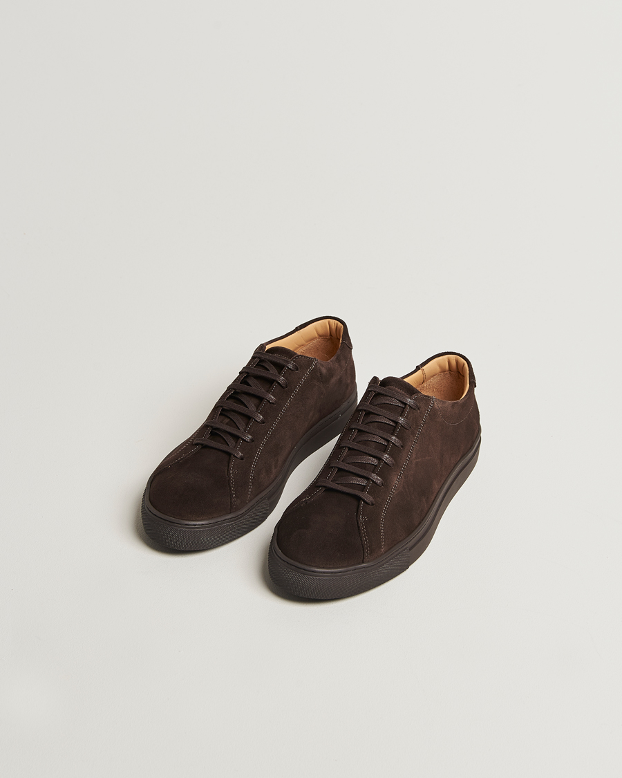 Herren | Sneaker | Myrqvist | Oaxen Monochrome II Sneaker Dark Brown Suede