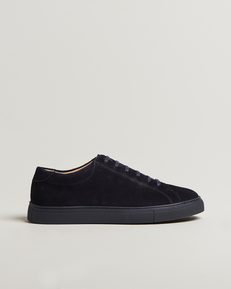 Herren | Sneaker | Myrqvist | Oaxen Monochrome II Sneaker Navy Suede