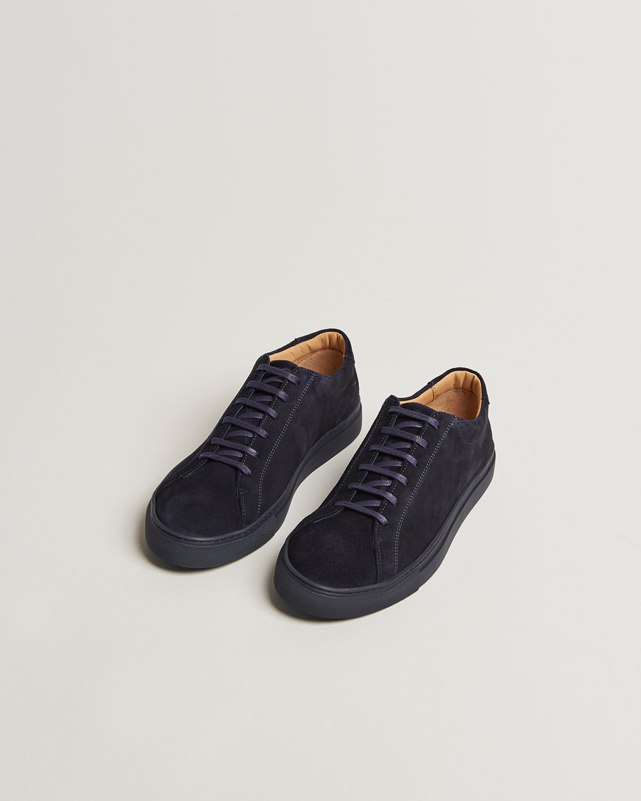 Herren | Sneaker | Myrqvist | Oaxen Monochrome II Sneaker Navy Suede