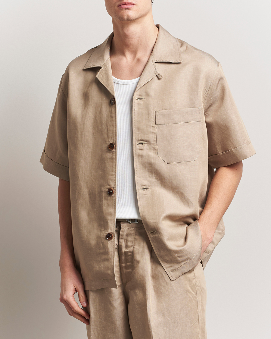 Herren | Hemden | CDLP | Camp Collar Shirt Hazel Beige