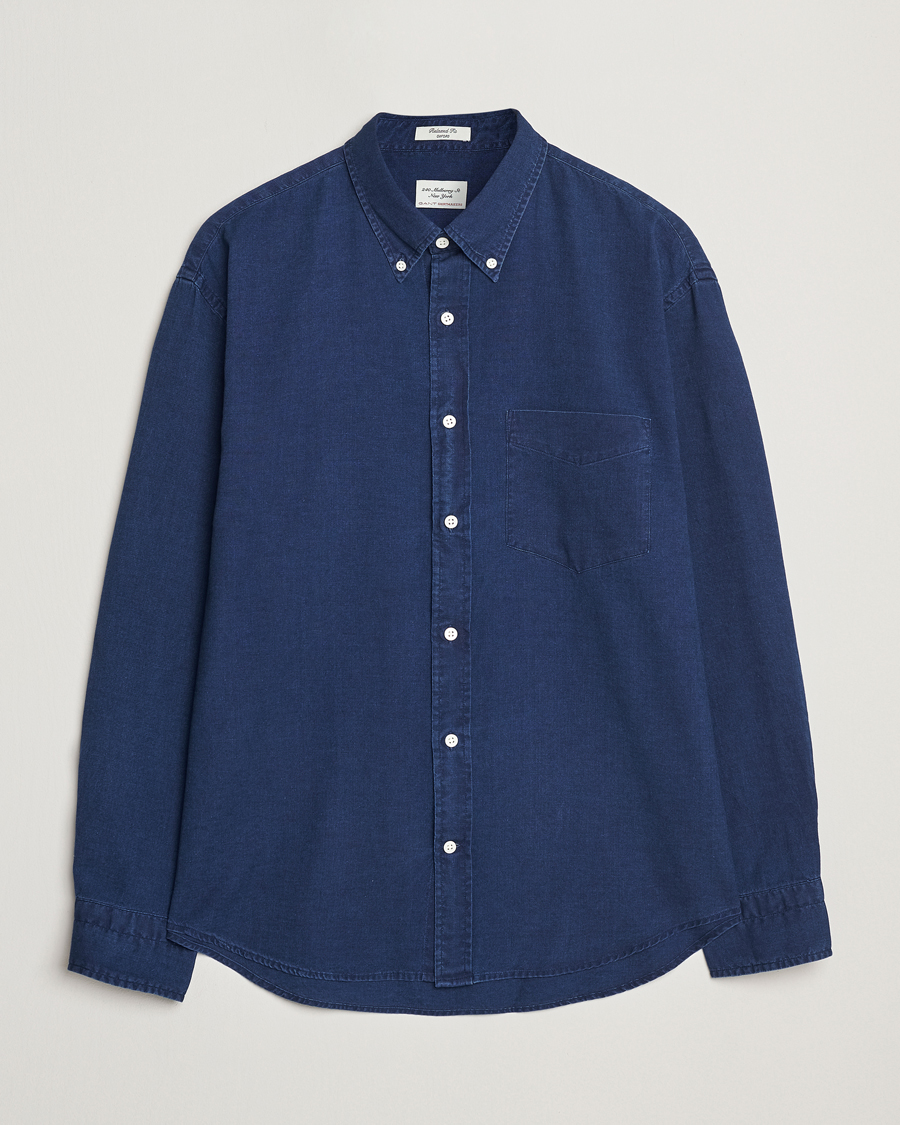 Herren | Hemden | GANT 240 Mulberry Street | Relaxed Fit Oxford Shirt Dark Indigo