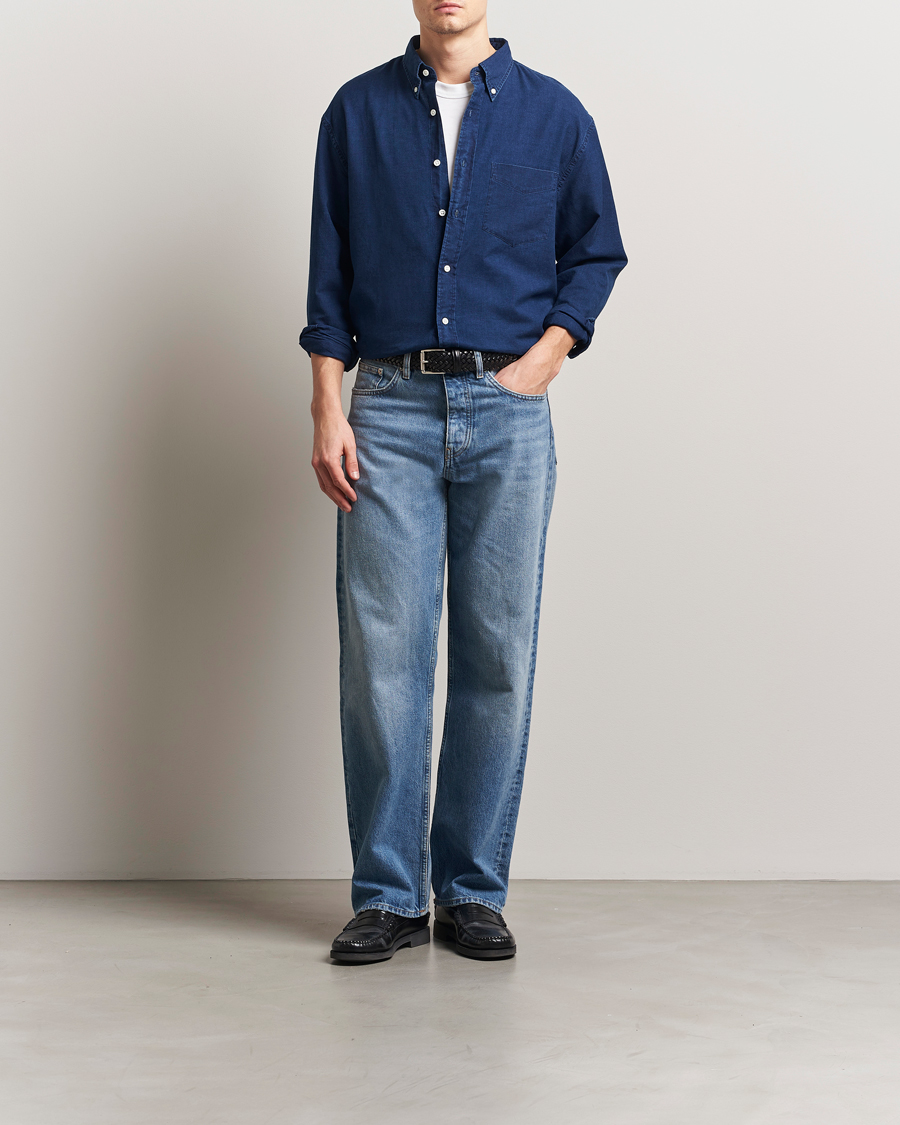 Herren | Hemden | GANT 240 Mulberry Street | Relaxed Fit Oxford Shirt Dark Indigo