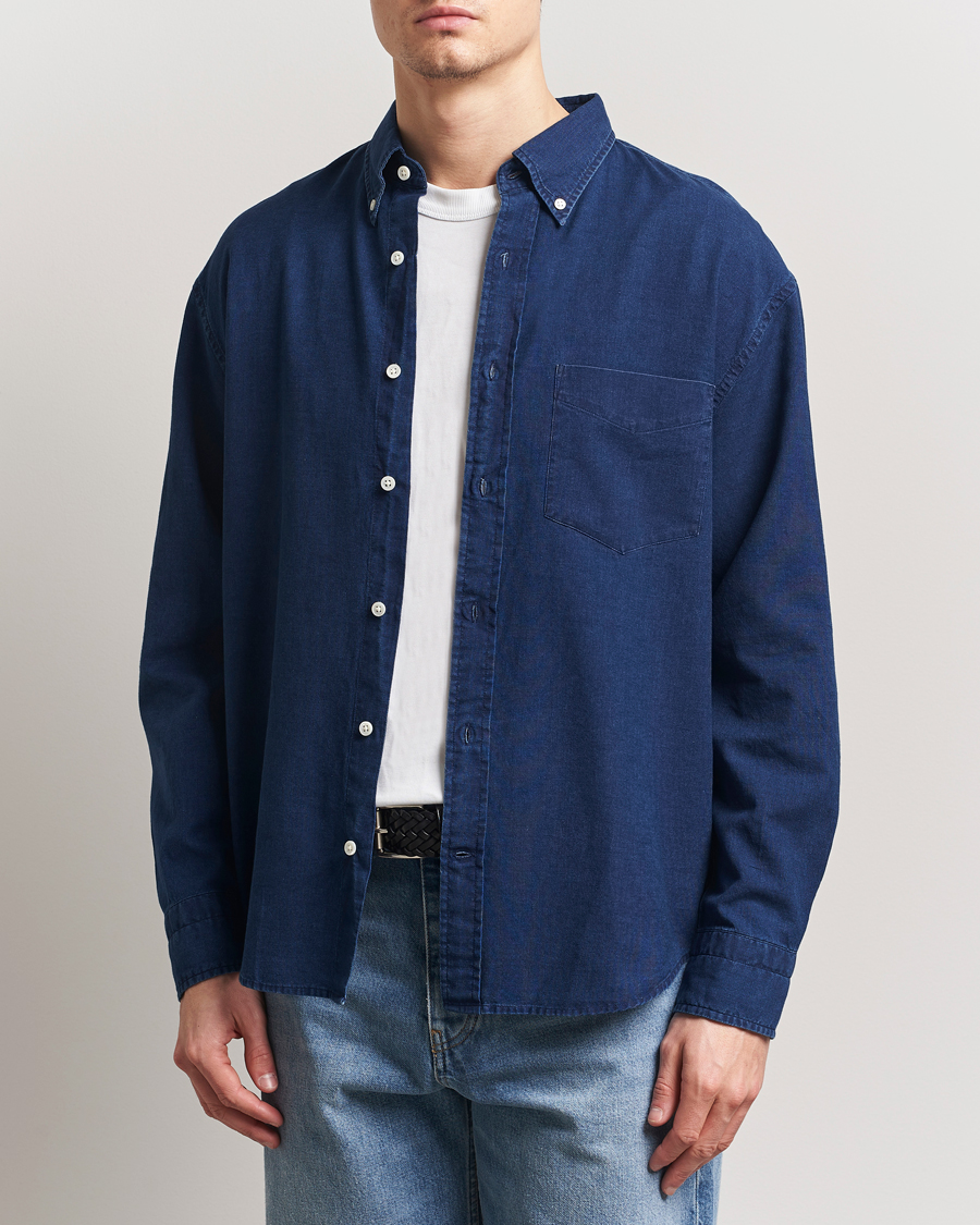 Herren | Hemden | GANT 240 Mulberry Street | Relaxed Fit Oxford Shirt Dark Indigo