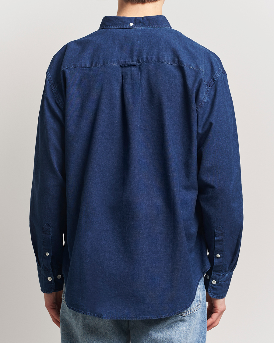 Herren | Hemden | GANT 240 Mulberry Street | Relaxed Fit Oxford Shirt Dark Indigo