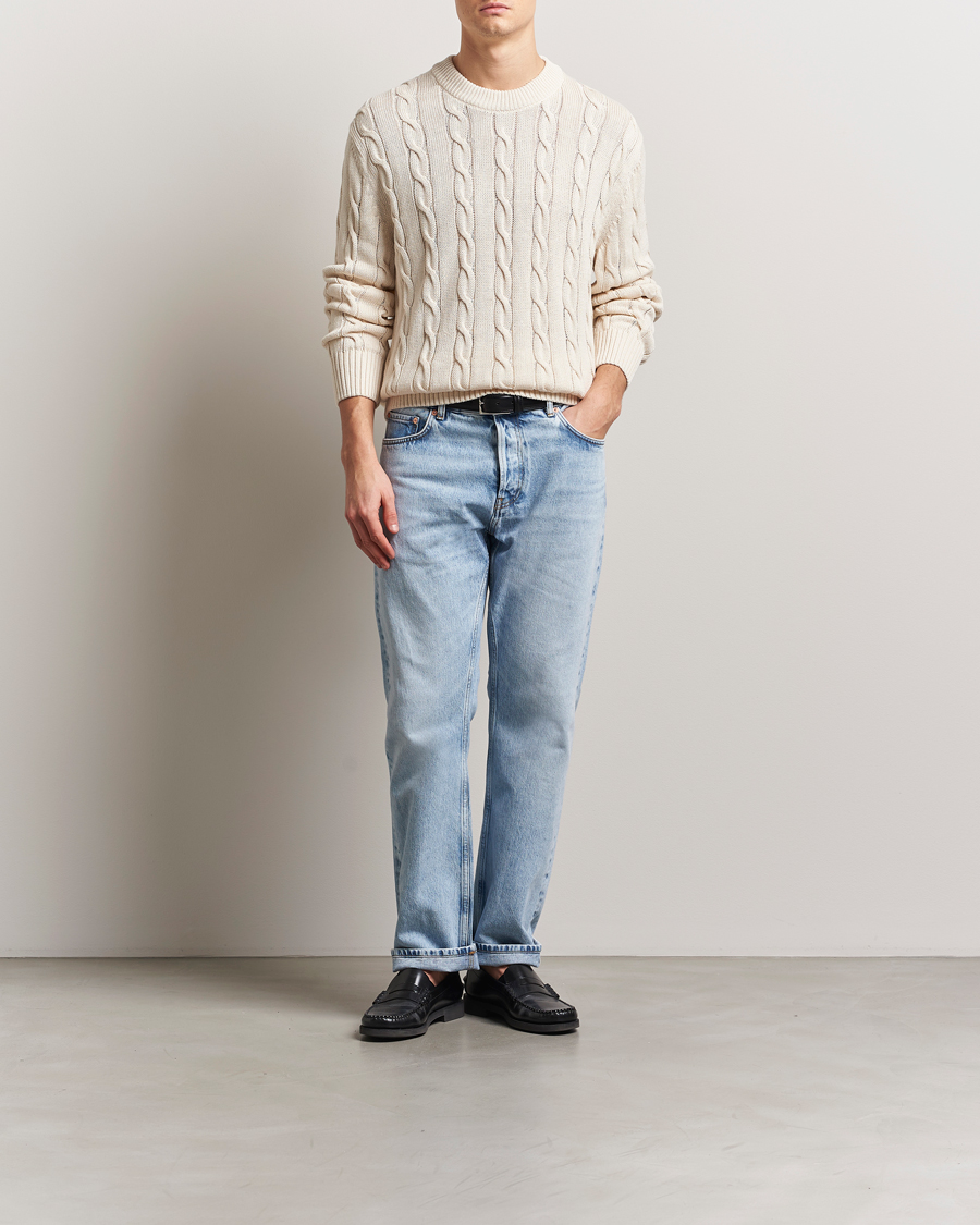 Herren | Jeans | GANT 240 Mulberry Street | Straight Fit Selvedge Jeans Light Blue Vintage