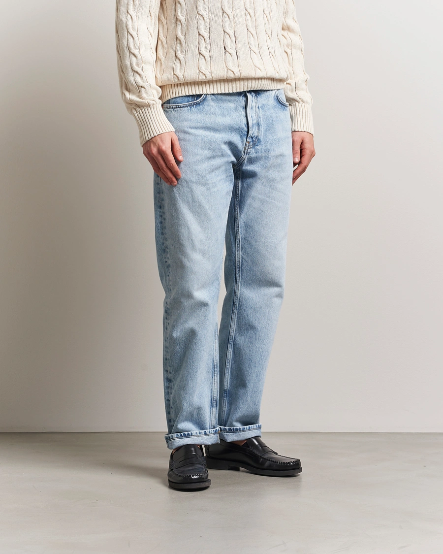 Herren | Jeans | GANT 240 Mulberry Street | Straight Fit Selvedge Jeans Light Blue Vintage