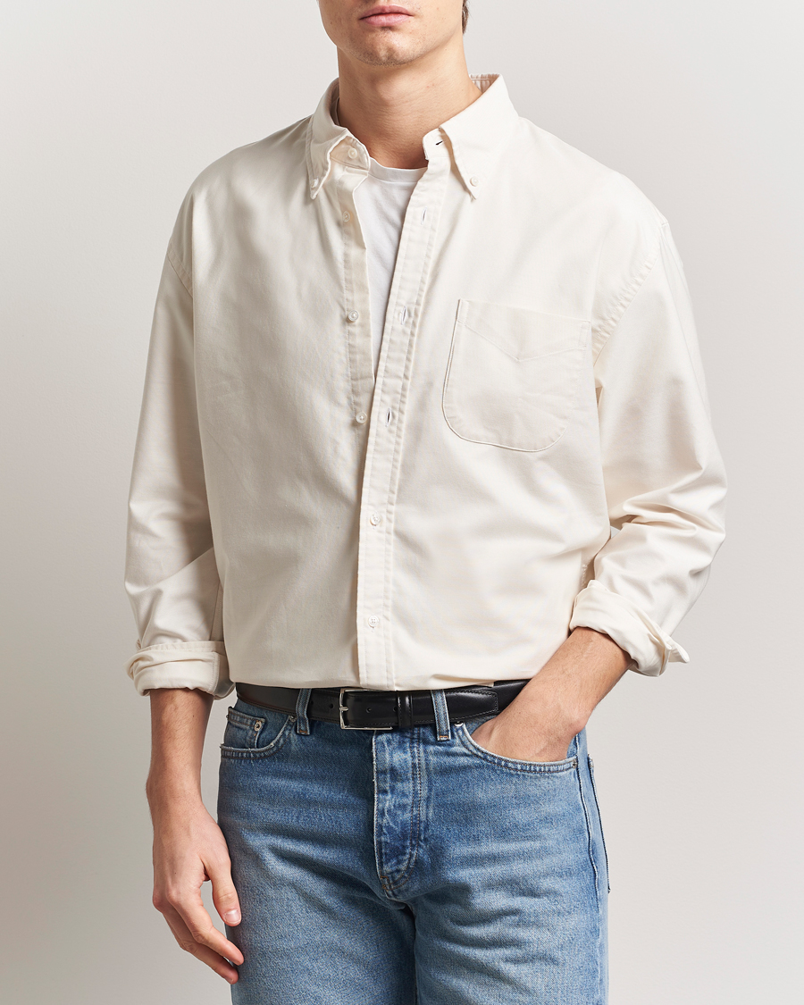 Herren | Hemden | GANT 240 Mulberry Street | Relaxed Fit US Oxford Shirt Cream