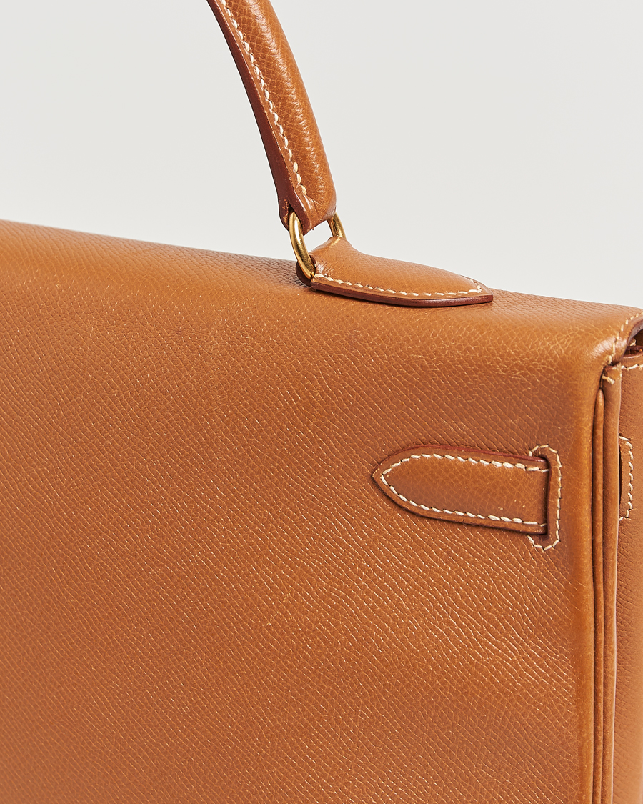 Herren | Hermès Pre-Owned Kelly 35 Courchevel Handbag Gold | Hermès Pre-Owned | Kelly 35 Courchevel Handbag Gold