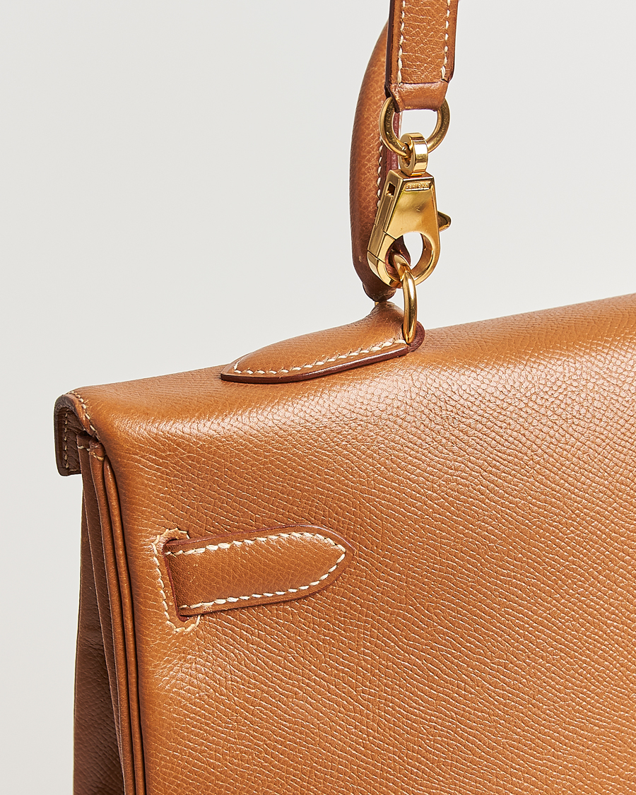 Herren | Hermès Pre-Owned Kelly 35 Courchevel Handbag Gold | Hermès Pre-Owned | Kelly 35 Courchevel Handbag Gold