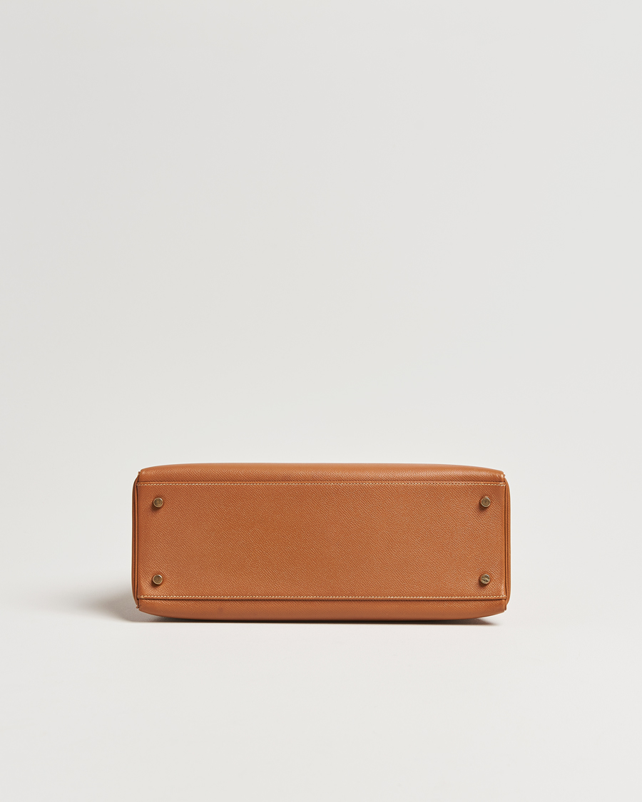 Herren | Hermès Pre-Owned Kelly 35 Courchevel Handbag Gold | Hermès Pre-Owned | Kelly 35 Courchevel Handbag Gold