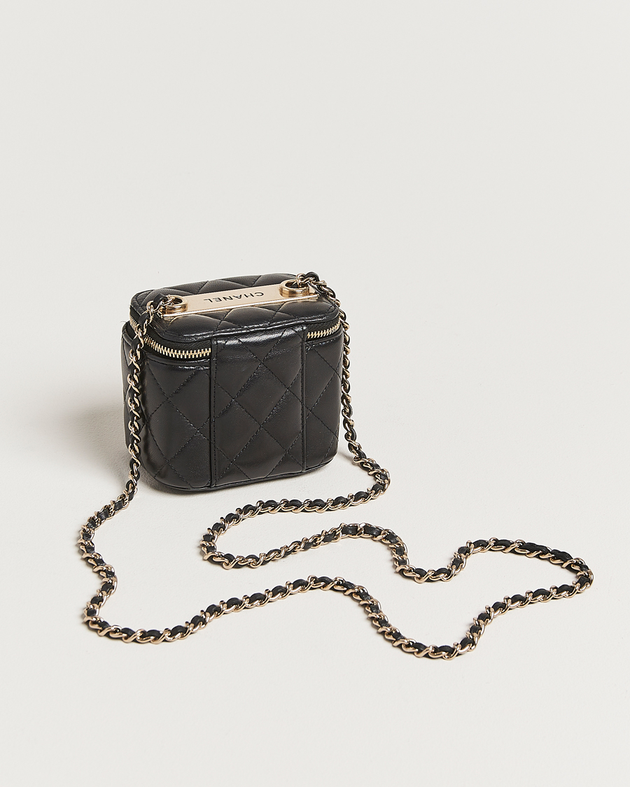 Herren | Gifts for Her | Chanel Pre-Owned | Vanity Chain Shoulder Bag Lambskin Matelassé Black
