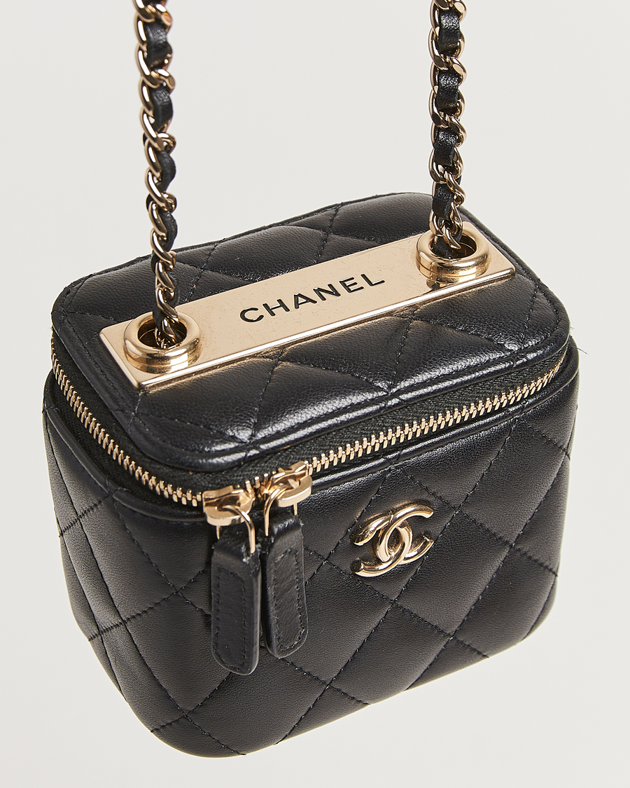 Herren | Gifts for Her | Chanel Pre-Owned | Vanity Chain Shoulder Bag Lambskin Matelassé Black