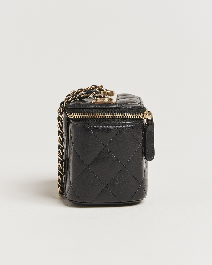 Herren | Gifts for Her | Chanel Pre-Owned | Vanity Chain Shoulder Bag Lambskin Matelassé Black