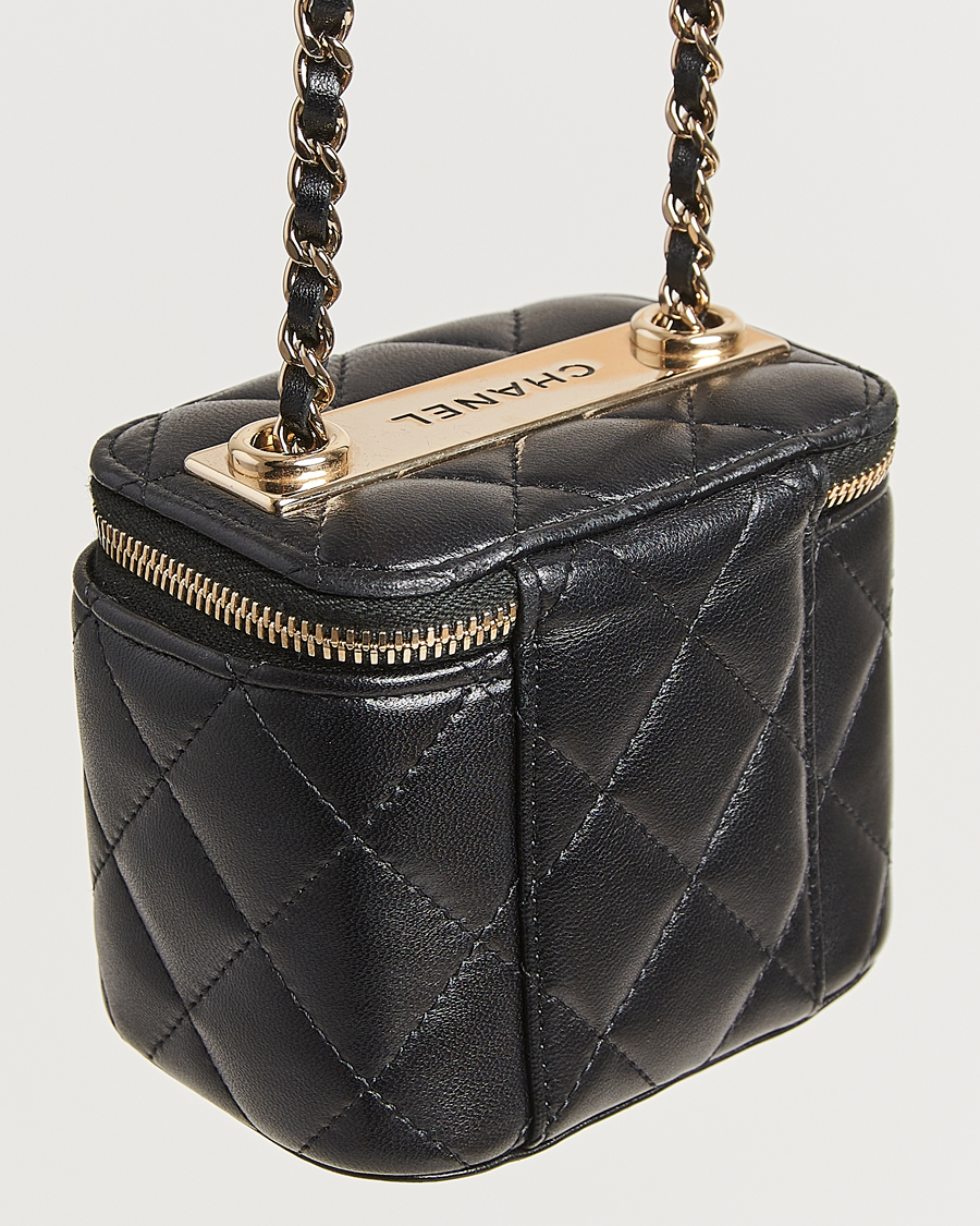 Herren | Gifts for Her | Chanel Pre-Owned | Vanity Chain Shoulder Bag Lambskin Matelassé Black