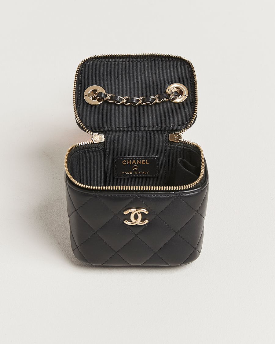 Herren | Gifts for Her | Chanel Pre-Owned | Vanity Chain Shoulder Bag Lambskin Matelassé Black