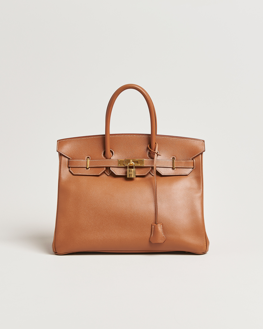 Herren | Hermès Pre-Owned Birkin 35 Handbag Courchevel Gold | Hermès Pre-Owned | Birkin 35 Handbag Courchevel Gold