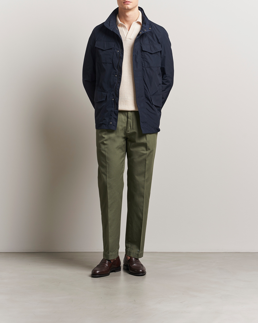 Herren | Jacken | Incotex | Technical Nylon Field Jacket Navy